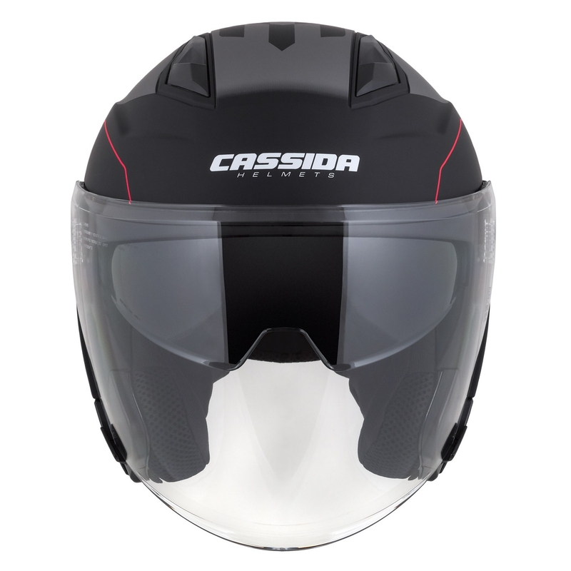 Kask motocyklowy otwarty Cassida Jet Tech Roxor Black-Red-Grey