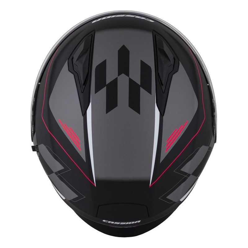 Kask motocyklowy otwarty Cassida Jet Tech Roxor Black-Red-Grey