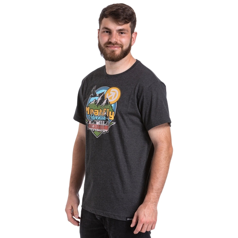 T-shirt Meatfly Mounty szary wyprzedaż