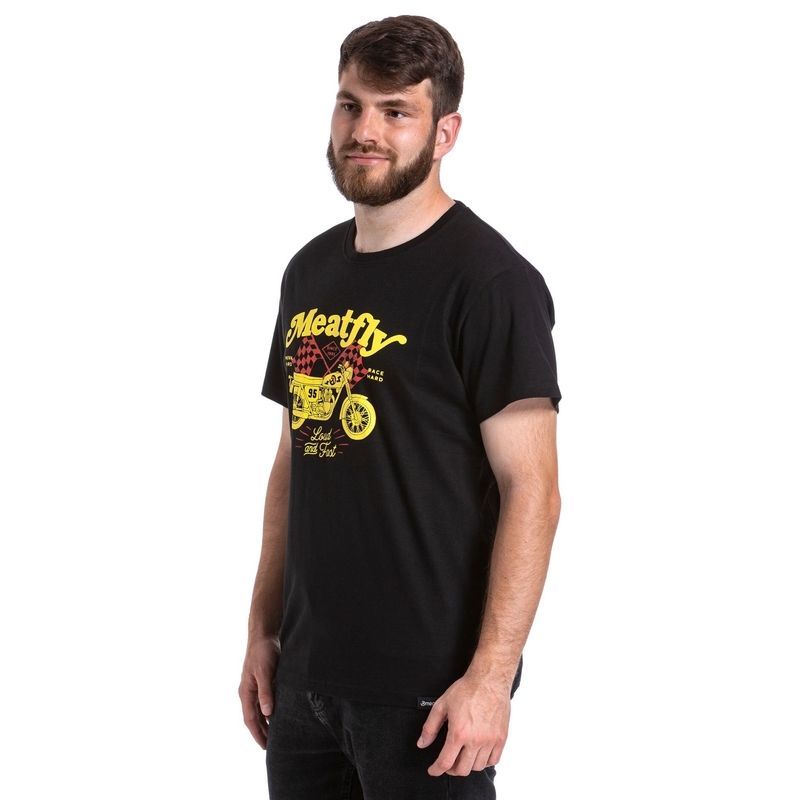 T-shirt Meatfly Loud And Fast czarny wyprzedaż