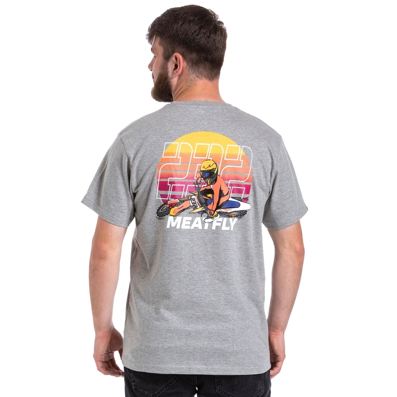 T-shirt Meatfly Marmi szary wyprzedaż