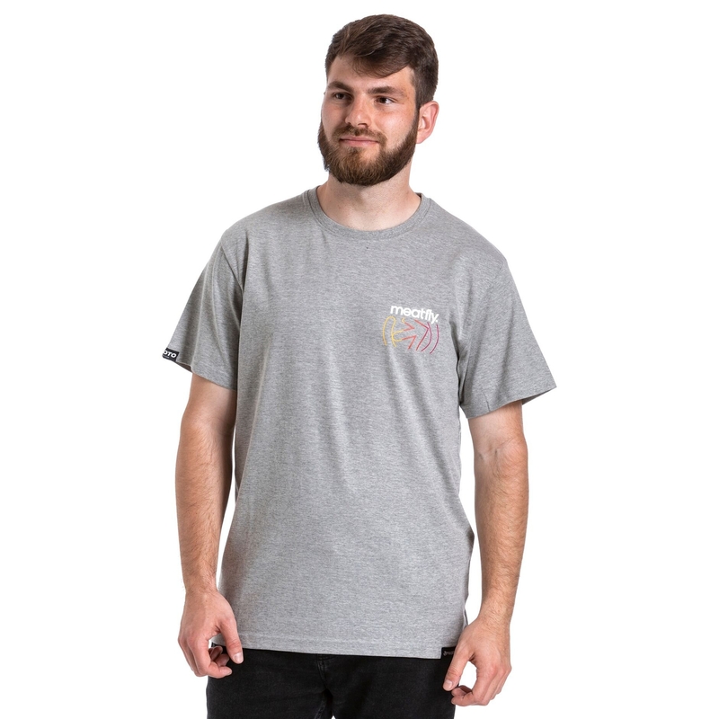 T-shirt Meatfly Marmi szary wyprzedaż