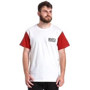 Koszulka Meatfly Racing biało-czerwona wyprzedaż