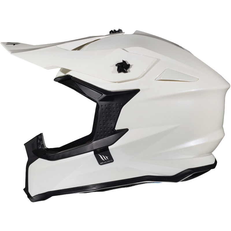 MT Falcon Solid Motocross Helmet White