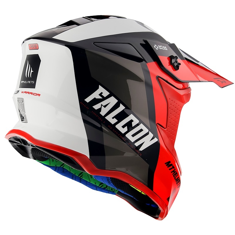 MT Falcon Warrior Motocross Helmet Red