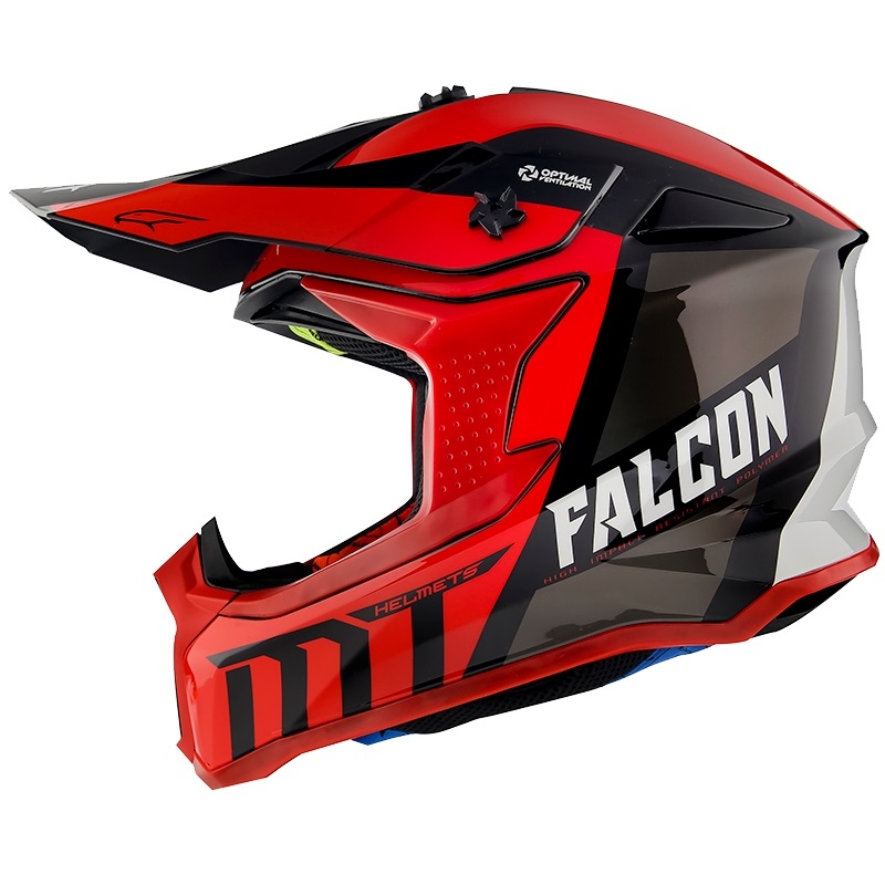 MT Falcon Warrior Motocross Helmet Red