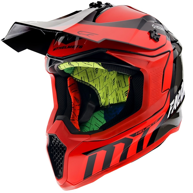 MT Falcon Warrior Motocross Helmet Red