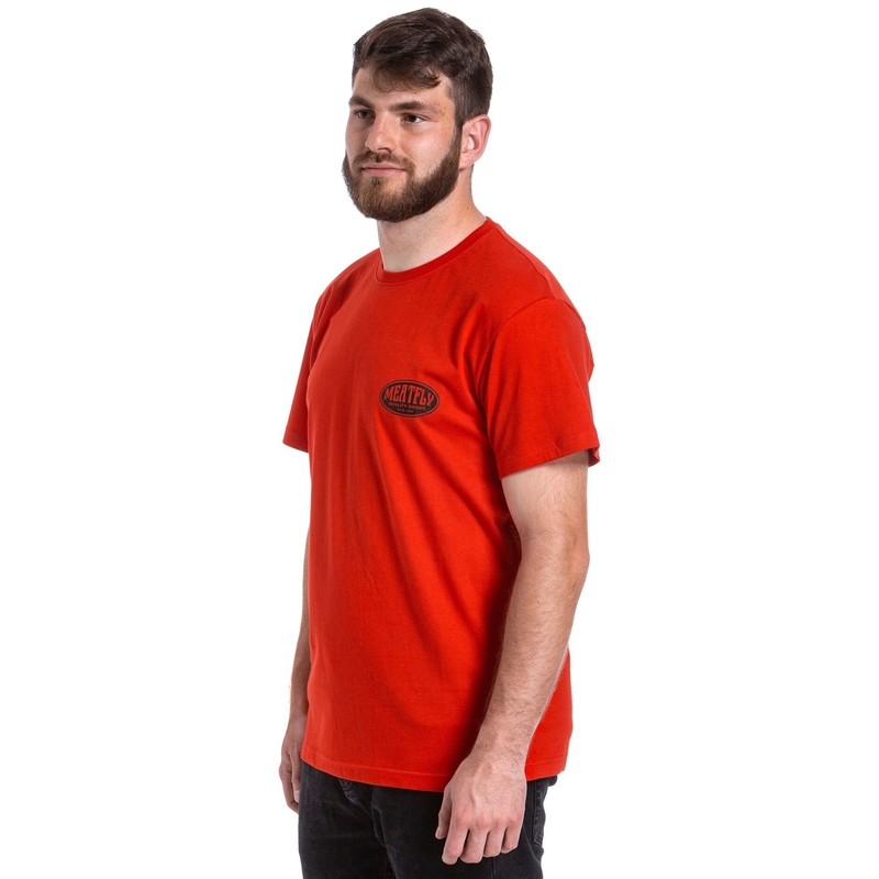 T-shirt Meatfly Ride Till Death czerwony wyprzedaż