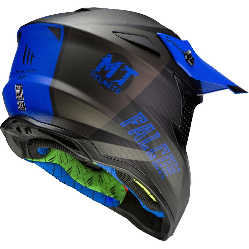MT Falcon System kask motocrossowy black-blue
