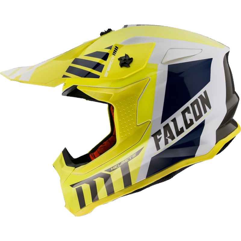 MT Falcon Warrior Kask motocrossowy żółty
