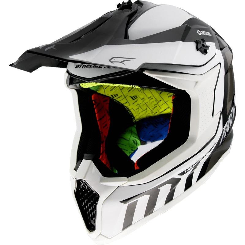 MT Falcon Warrior kask motocrossowy biało-czarny