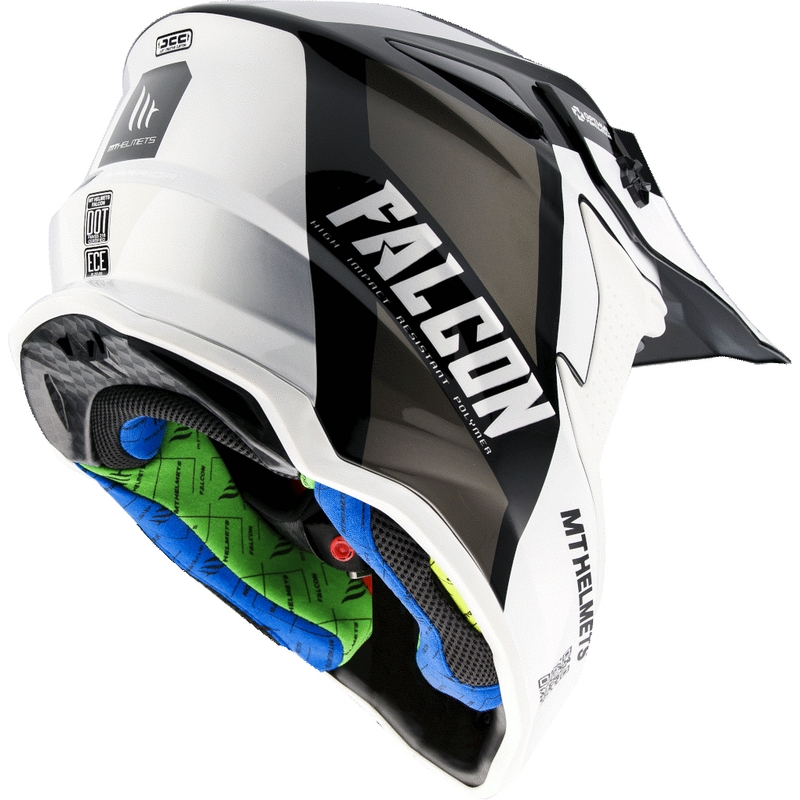 MT Falcon Warrior kask motocrossowy biało-czarny