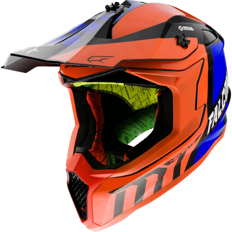 Kask motocrossowy MT Falcon Warrior fluo orange