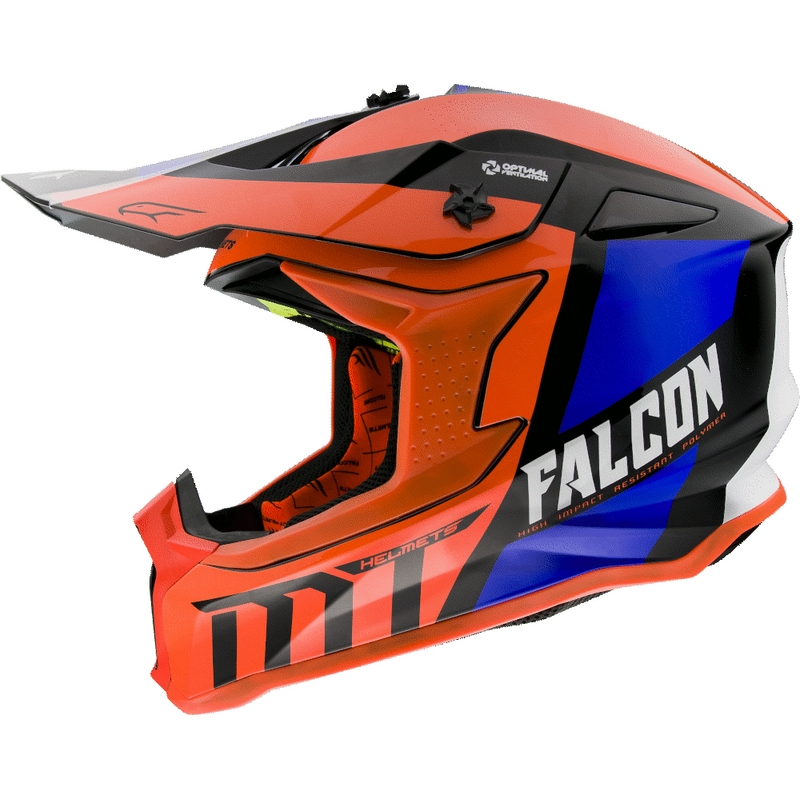 Kask motocrossowy MT Falcon Warrior fluo orange