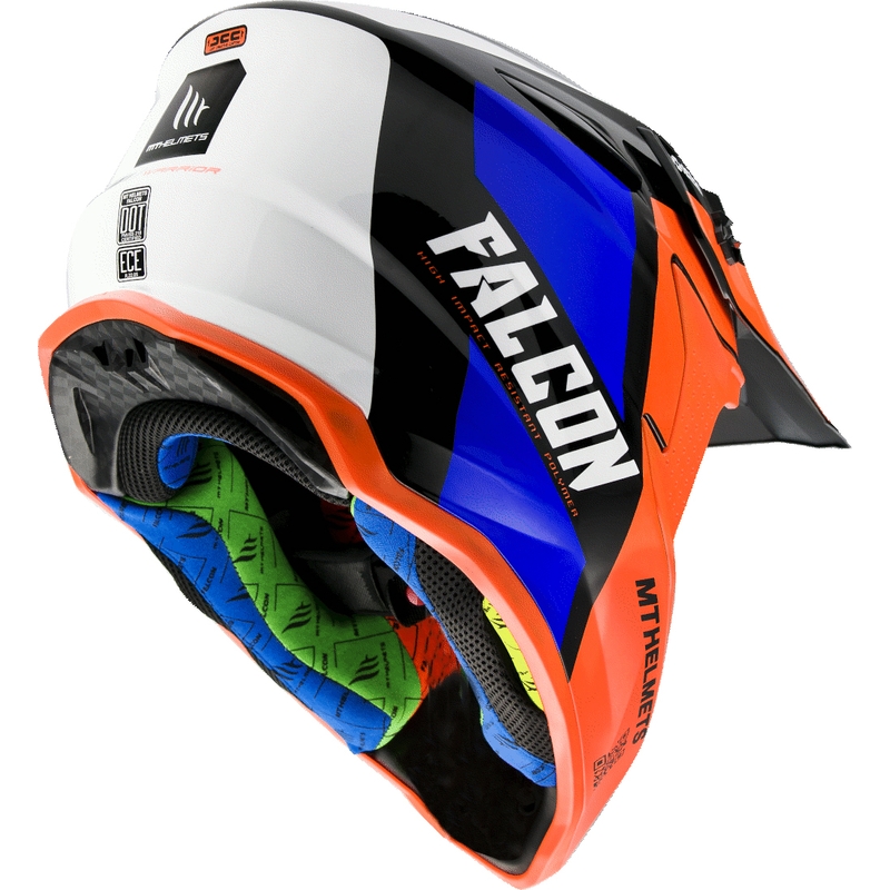 Kask motocrossowy MT Falcon Warrior fluo orange