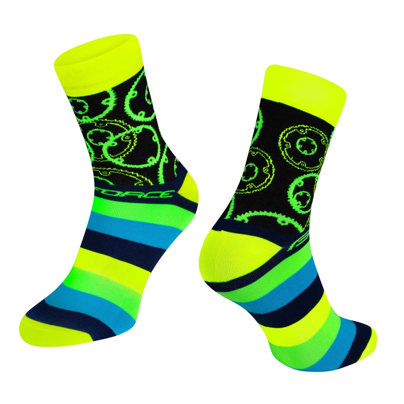 FORCE Sprocket Socks Yellow wyprzedaż