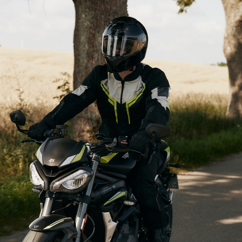 Kurtka motocyklowa Ozone Flow czarno-szaro-fluo żółta wyprzedaż
