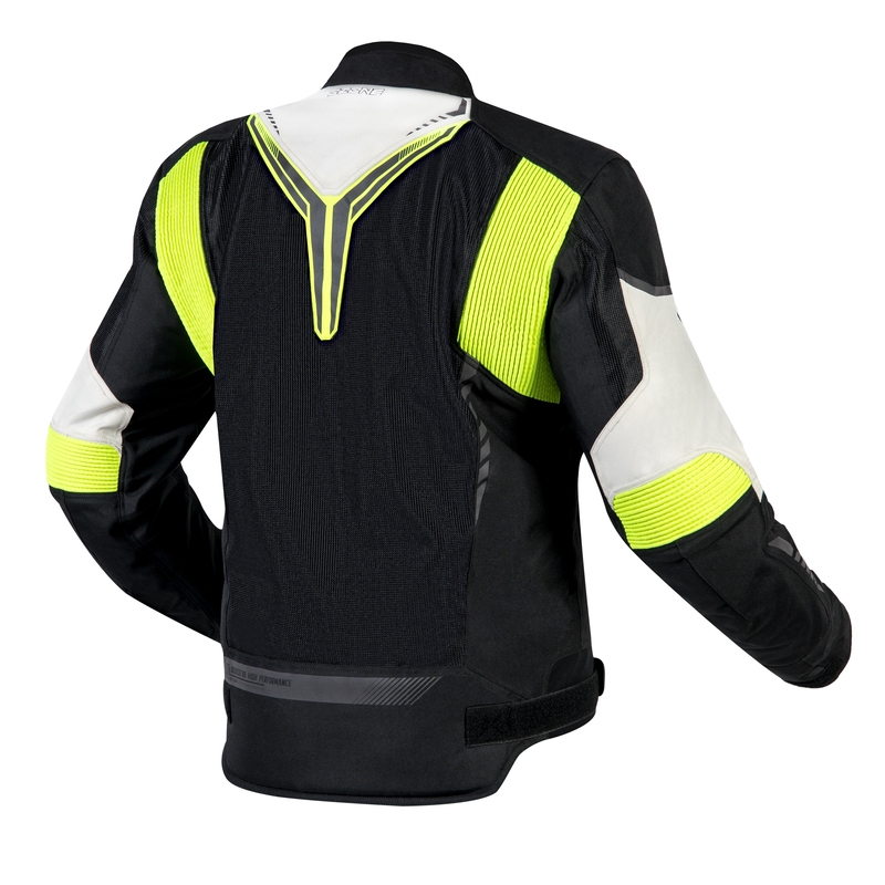 Kurtka motocyklowa Ozone Flow czarno-szaro-fluo żółta wyprzedaż