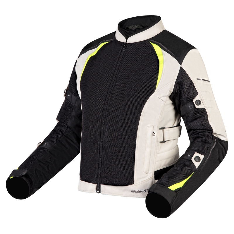 Damska kurtka motocyklowa Ozone Flow Black-Gray-Fluo Yellow wyprzedaż