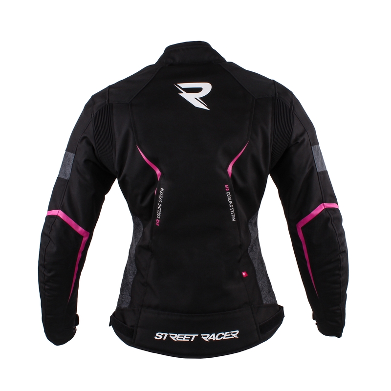 Damska kurtka motocyklowa Street Racer Rose Black-Grey-Pink Wyprzedaż