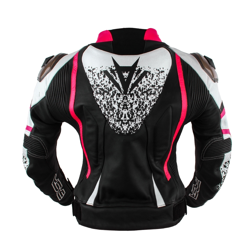 Dwuczęściowy kombinezon damski RSA Flow II black-white-fluo pink wyprzedaż prześwitująca