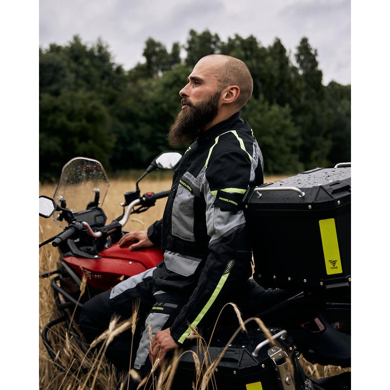 Kurtka motocyklowa Rebelhorn Cubby IV black-grey-fluo yellow. wyprzedaż