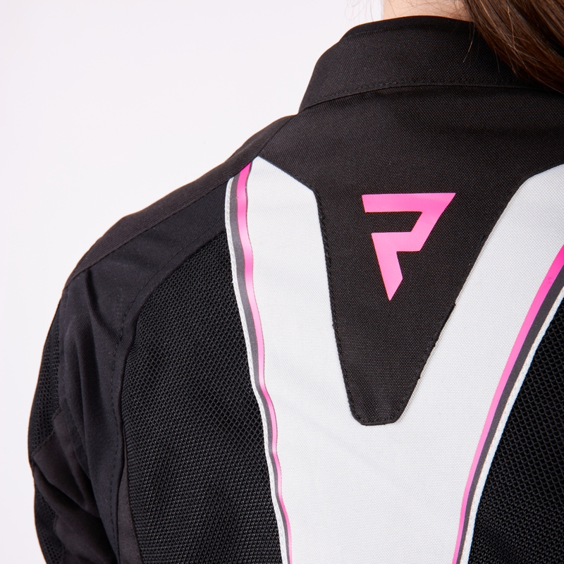 Damska kurtka motocyklowa Rebelhorn Hiflow IV Black-Silver-Pink wyprzedaż