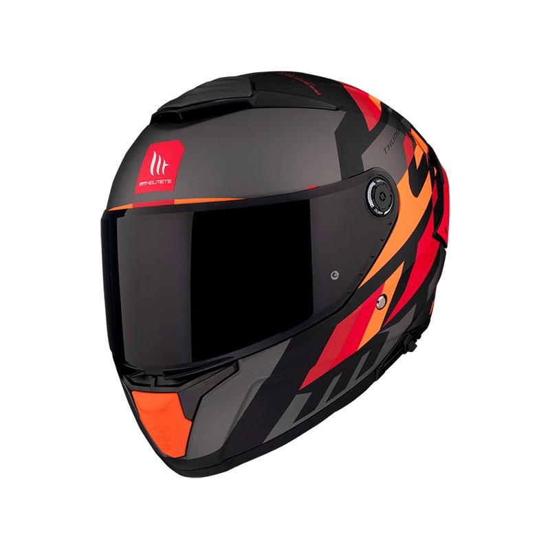 MT FF118SV Thunder 4 SV ERGO B15 kask motocyklowy integralny szaro-pomarańczowo-czerwony
