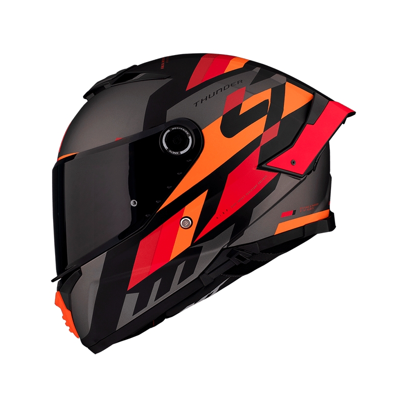 MT FF118SV Thunder 4 SV ERGO B15 kask motocyklowy integralny szaro-pomarańczowo-czerwony