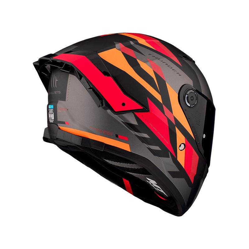 MT FF118SV Thunder 4 SV ERGO B15 kask motocyklowy integralny szaro-pomarańczowo-czerwony