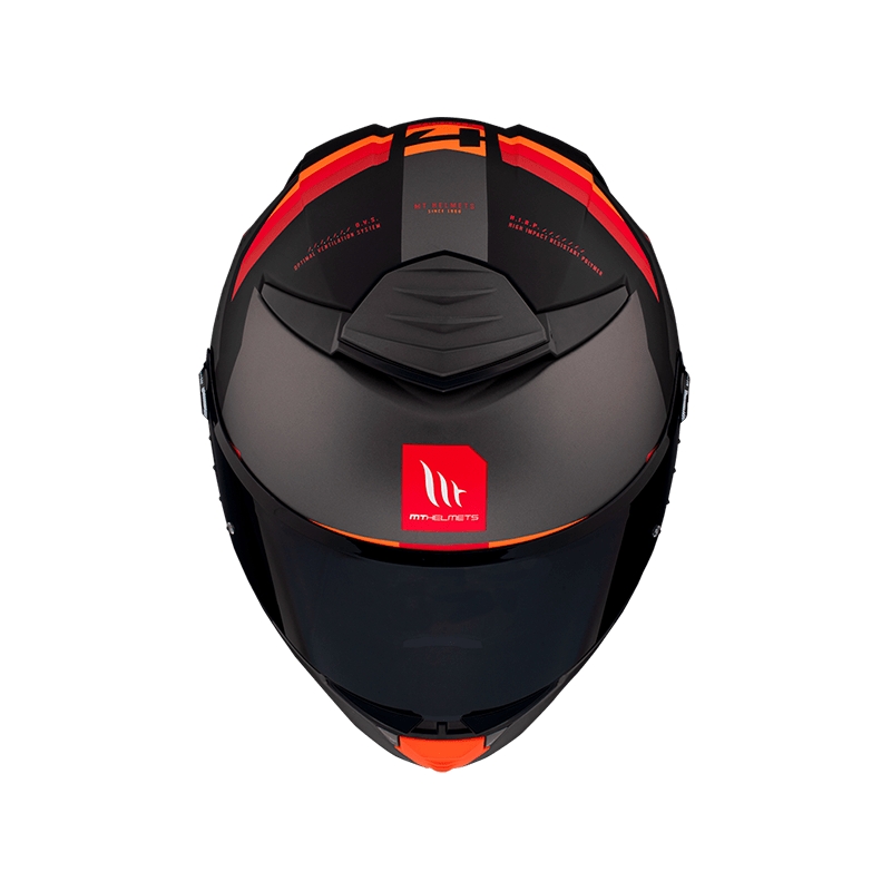 MT FF118SV Thunder 4 SV ERGO B15 kask motocyklowy integralny szaro-pomarańczowo-czerwony