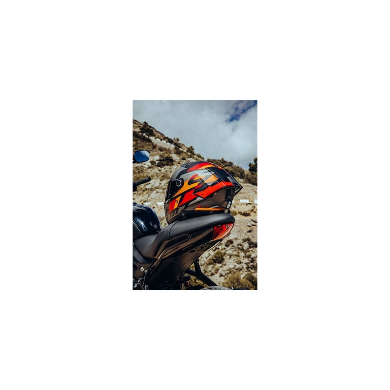 MT FF118SV Thunder 4 SV ERGO B15 kask motocyklowy integralny szaro-pomarańczowo-czerwony