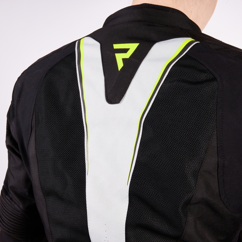 Damska kurtka motocyklowa Rebelhorn Hiflow IV Black-Silver-Fluo Yellow wyprzedaż