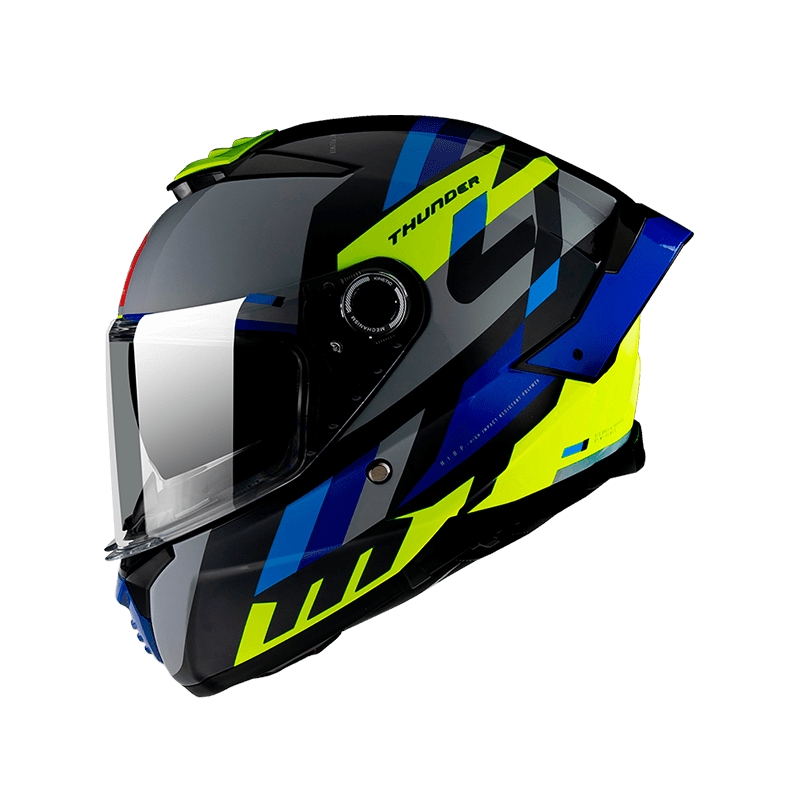 MT FF118SV Thunder 4 SV ERGO E17 kask motocyklowy integralny szaro-niebiesko-zielony