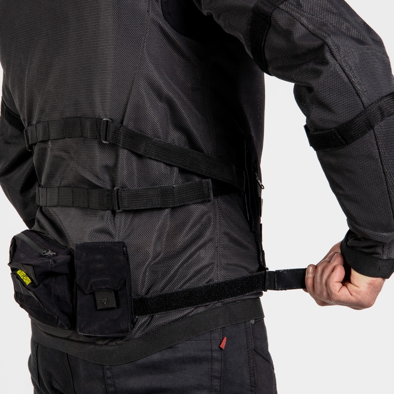 Kurtka motocyklowa Rebelhorn Brutale czarno-fluo żółta