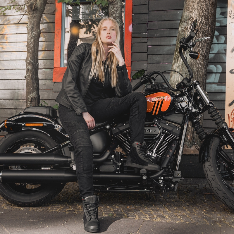 Spodnie Motocyklowe Vandal Lady Washed Black wyprzedaż