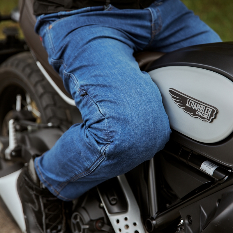 Jeansy motocyklowe Rebelhorn Classic III SF washed blue wyprzedaż