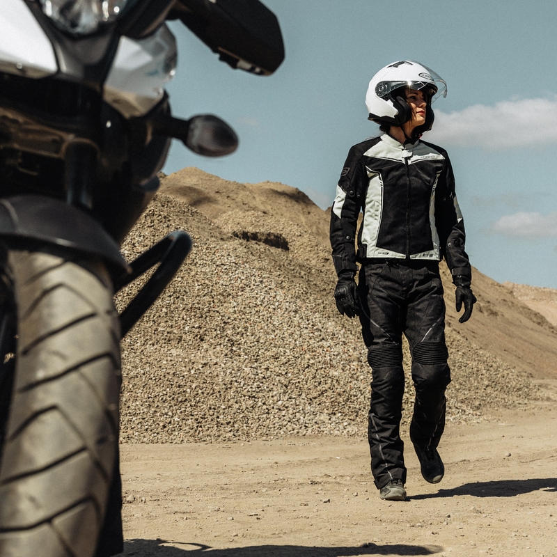 Damskie spodnie motocyklowe Ozone Jet II czarne wyprzedaż