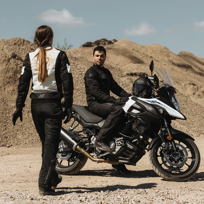 Damskie spodnie motocyklowe Ozone Jet II czarne wyprzedaż