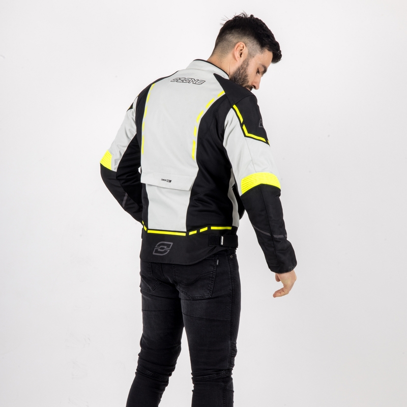 Kurtka motocyklowa Ozone Jet II szaro-czarno-fluo żółta wyprzedaż