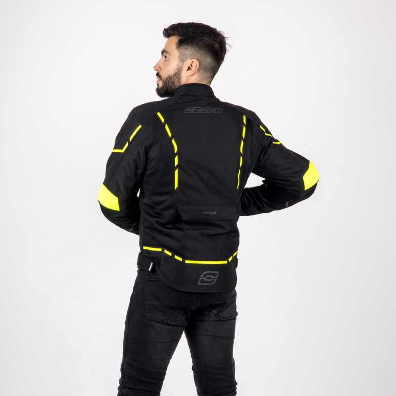 Kurtka motocyklowa Ozone Jet II czarno-fluo żółta wyprzedaż