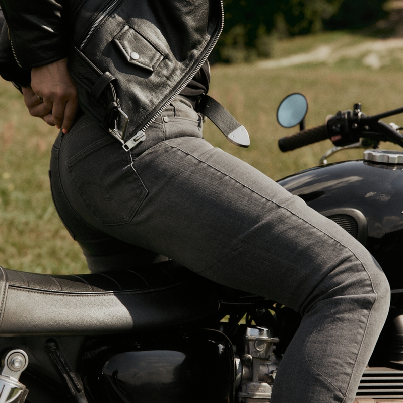 Damskie jeansy motocyklowe Ozone Striker SF Grey