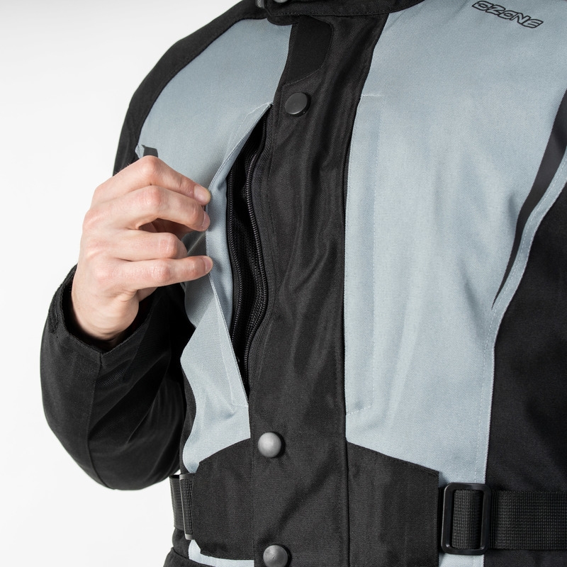 Kurtka motocyklowa Ozone Traker czarno-szara wyprzedaż