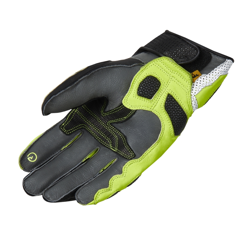 Rękawice motocyklowe Rebelhorn ST Short czarno-szaro-fluo żółte wyprzedaż