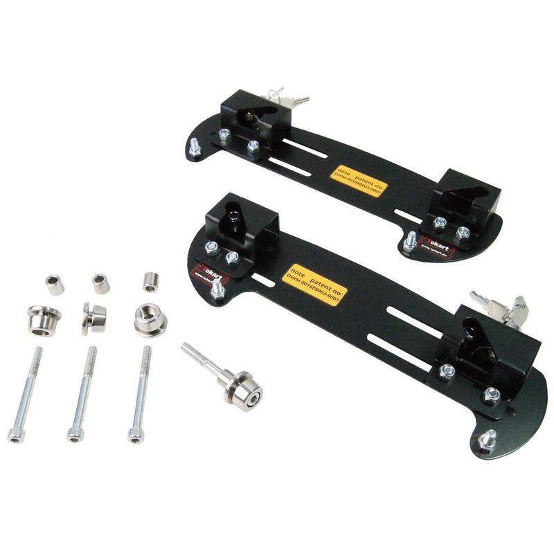 Uchwyty sakw bocznych ze zamkiem Tokart - 385 mm