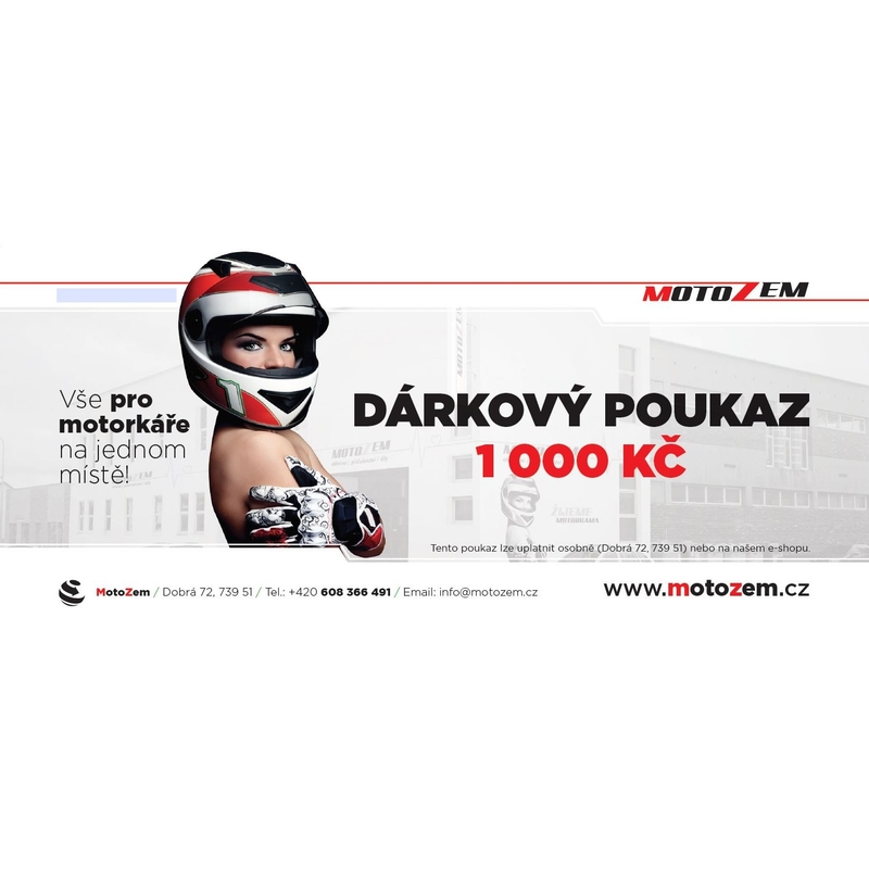 Dárkový poukaz v hodnotě 1000 Kč