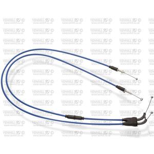 Throttle cables (pair) Venhill K02-4-036-BL featherlight blue