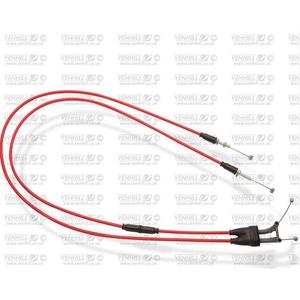 Throttle cables (pair) Venhill S01-4-049-RD featherlight red
