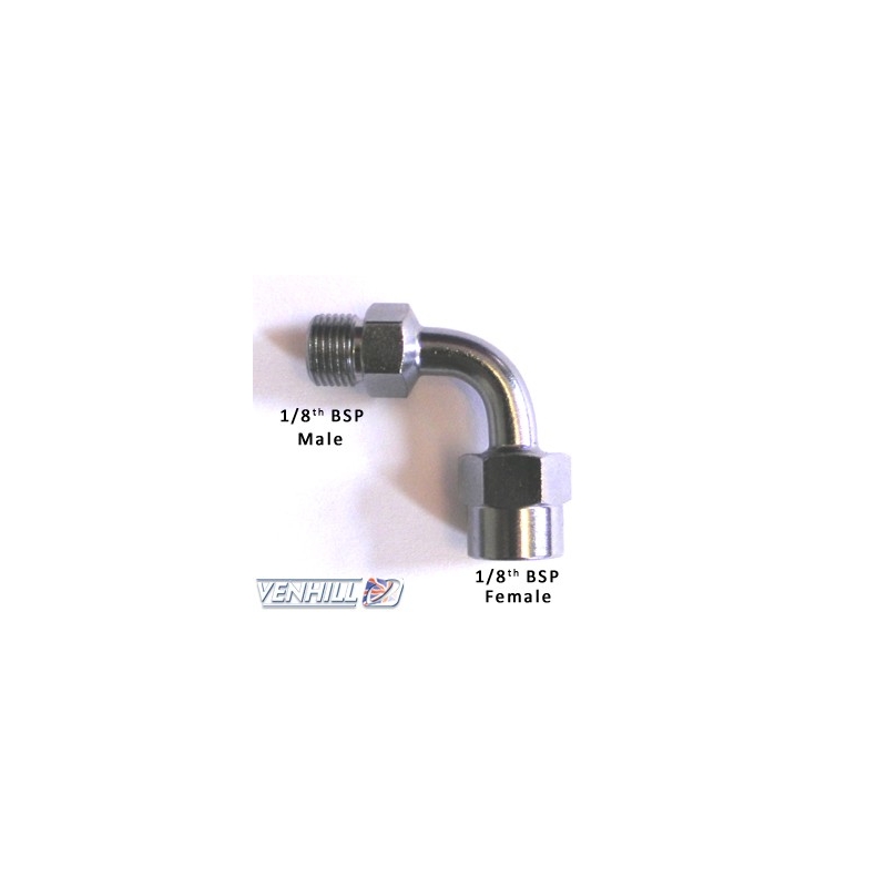 Swivel joint Venhill POWERHOSEPLUS 90 deg 1/8 TH BSP chrome