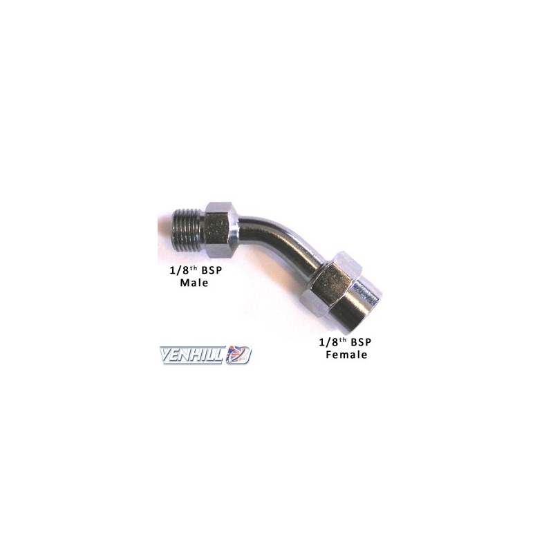 Swivel joint Venhill POWERHOSEPLUS 45 deg 1/8TH BSP chrome